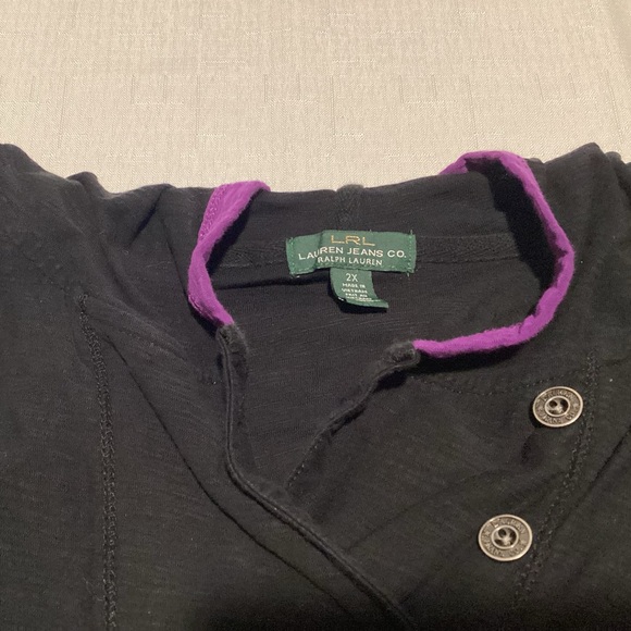 Lauren Jeans Co. Ralph Lauren Striped Hooded Pullover - Picture 3 of 3